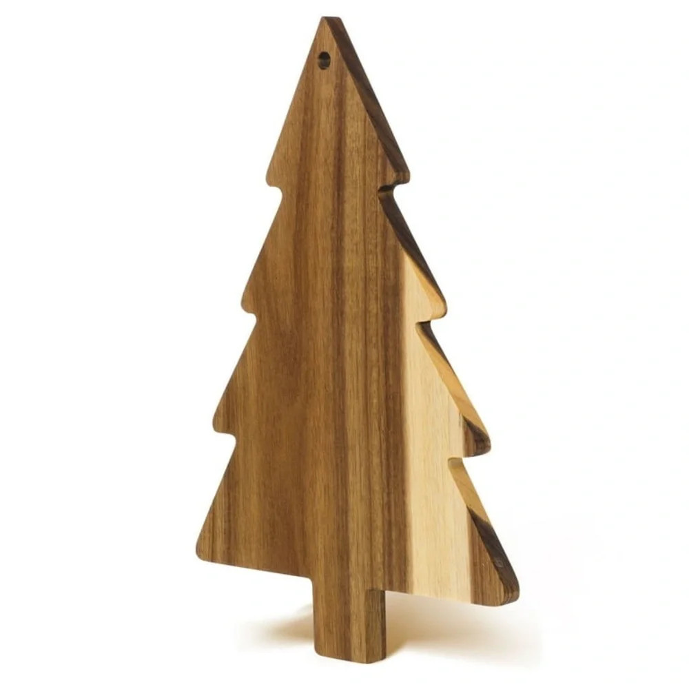 Robert Stanley Home Collection Acacia Wood Tree Charcuterie Board Holiday NWT